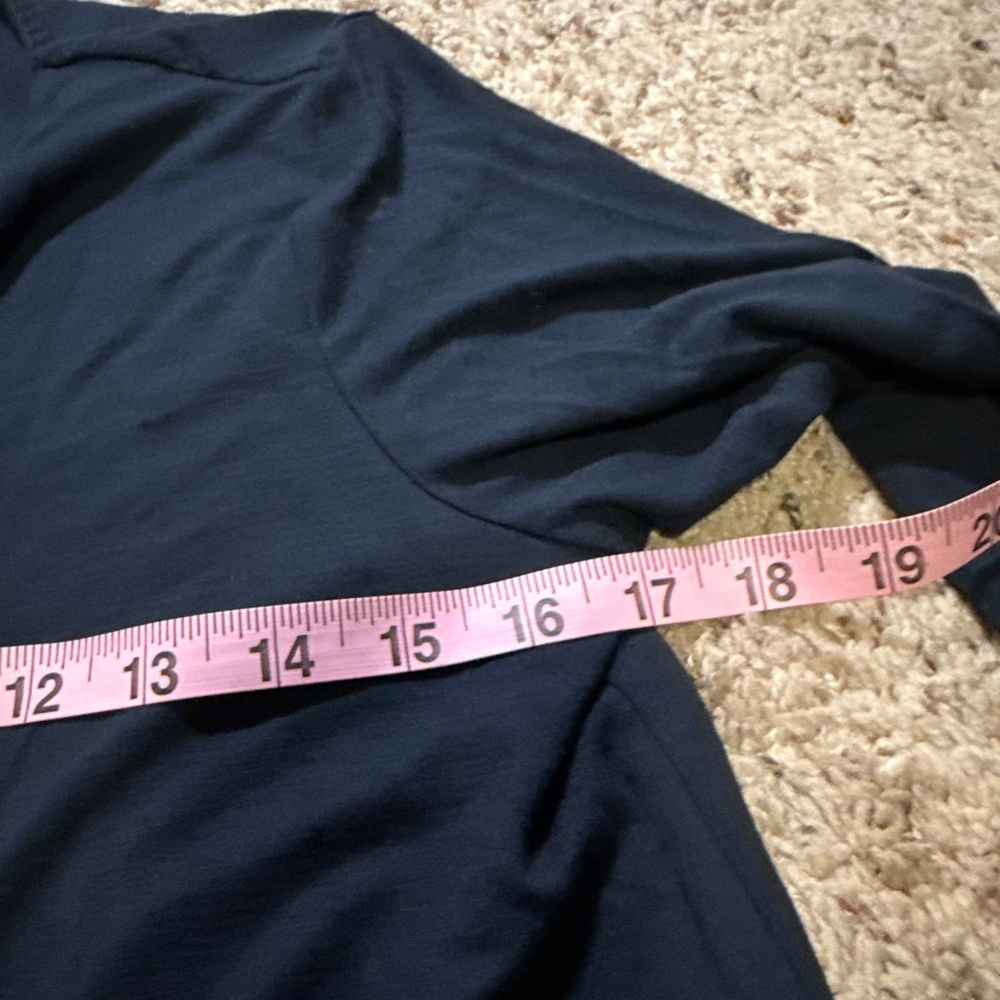 Women's J.Jill Navy Long Sleeve Wrap Tee XSP - Picture 4 of 8